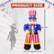 GOOSH 6.7 FT Independence Day July 4th Inflatable Uncle Sam with Sword Built-in LEDs
